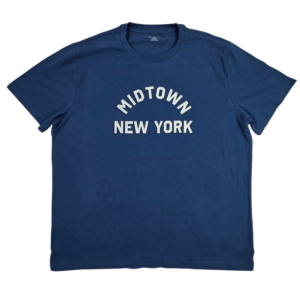 Old Navy Mens Midtown New York Pub Restaurant Graphic T-Shirt Navy Blue XL NWT